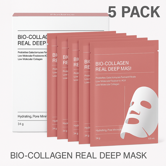 Combo de 5 Mascarillas Faciales Bio-Collagen – Hidratación Profunda y Efecto Reafirmante